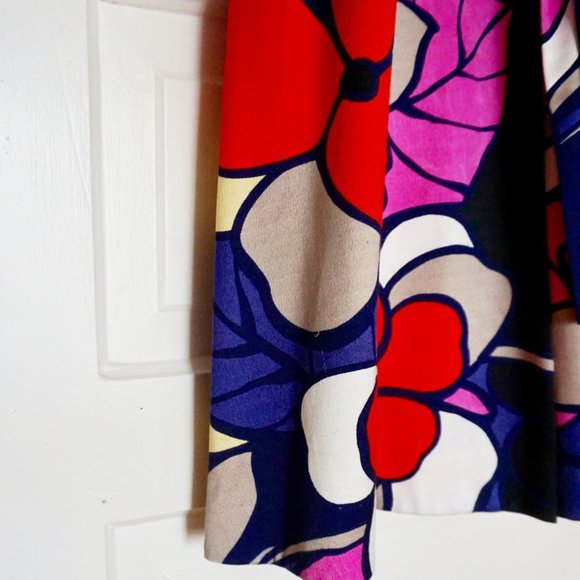 Vintage Sleeveless Floral Wrap Dress - Small - Picture 6 of 8